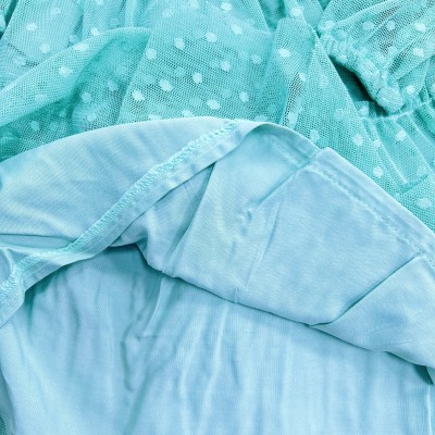 Vestido Manga Longa em Tule - Verde